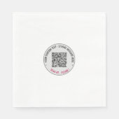 Uw QR Code Aangepaste Tekst en Kleuren Partij Serv Servet (Voorkant)