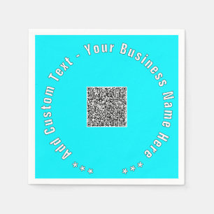 Uw QR-code Aangepaste tekst en kleuren servetten