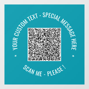 Uw QR-code aangepaste tekst en kleuren venster sti Raamsticker