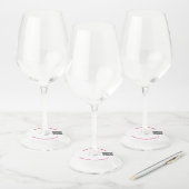 Uw QR Code Aangepaste Tekst en Kleuren Wijnglas La Wijnglaslabel (Set)