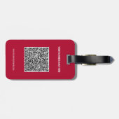 Uw QR-code Aangepaste Tekst Gepersonaliseerde Baga Bagagelabel (Achterkant horizontaal)