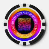 Uw QR-code aangepaste tekst gepersonaliseerde poke Poker Chips (Voorkant)