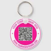 Uw QR code aangepaste tekst gepersonaliseerde Sleu Sleutelhanger (Voorkant)