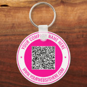 Uw QR code aangepaste tekst gepersonaliseerde Sleu Sleutelhanger (Achterkant)