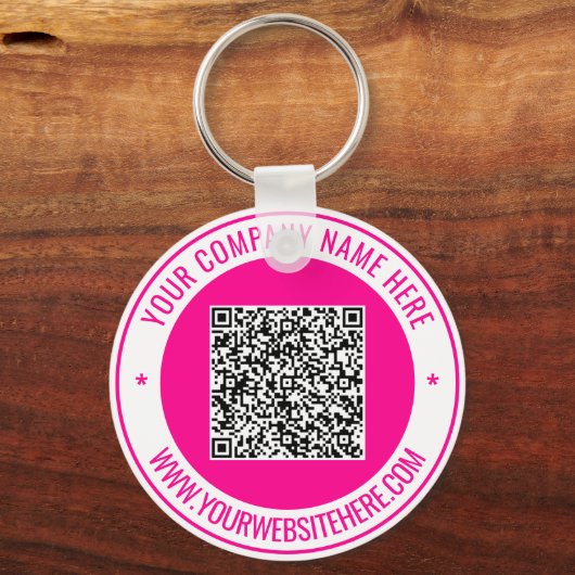 Uw QR code aangepaste tekst gepersonaliseerde Sleu Sleutelhanger (Voorkant)