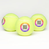 Uw QR code aangepaste tekst gepersonaliseerde tenn Tennisballen (Multi)