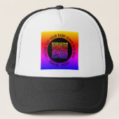 Uw QR-code aangepaste tekst gepersonaliseerde truc Trucker Pet (Voorkant)
