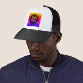 Uw QR-code aangepaste tekst gepersonaliseerde truc Trucker Pet (In situ)