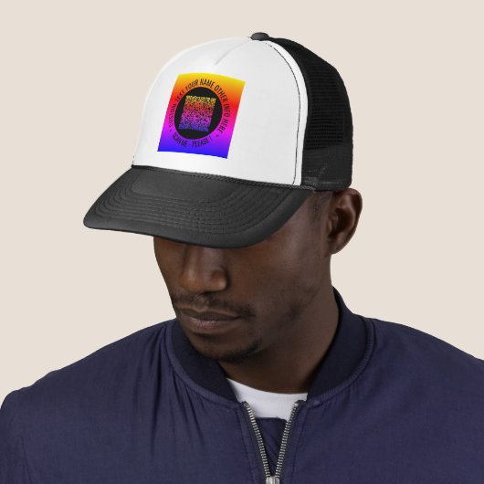 Uw QR-code aangepaste tekst gepersonaliseerde truc Trucker Pet (In situ)