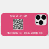 Uw QR-code Aangepaste tekst iPhone Case Kies kleur (Achterkant (horizontaal))