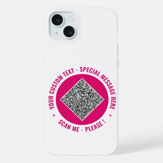 Uw QR-code Aangepaste tekst iPhone Case Kies kleur Hoesje (Achterkant)
