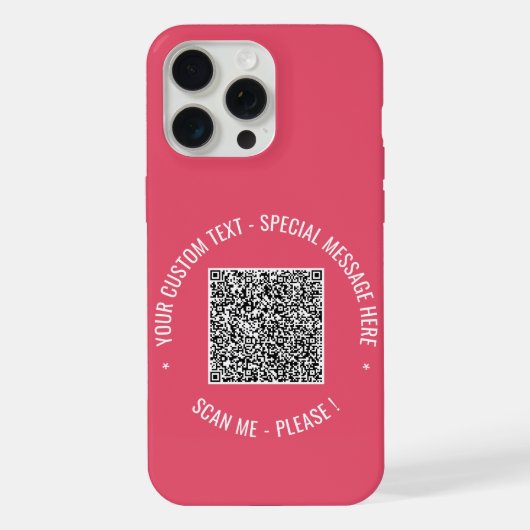 Uw QR-code Aangepaste tekst iPhone Case Kies kleur Hoesje (Achterkant)