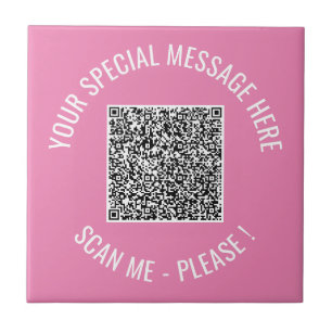 Uw QR-code Aangepaste tekst Keramische Tegel Kies Tegeltje
