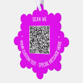 Uw QR-Code Aangepaste Tekst Kerstmis Ornament Kaar (Links)