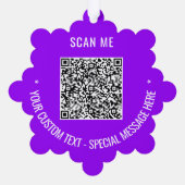 Uw QR-Code Aangepaste Tekst Kerstmis Ornament Kaar (Achterkant)