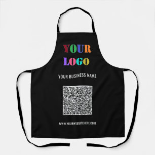 Uw QR-code Aangepaste tekst Logo Schort Kleuren ki
