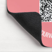 Uw QR-code Aangepaste tekst Muismat Kies kleur (Hoek)