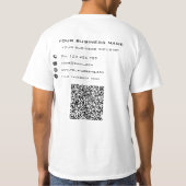 Uw QR-code Aangepaste Tekst Naam Bedrijf T-shirt (Achterkant)