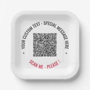 Uw QR-code Aangepaste tekst papier Borden Kies kle Papieren Bordje