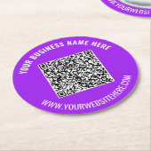 Uw QR-code Aangepaste Tekst Papier Onderzetters Sj (Gebogen)