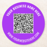 Uw QR-code Aangepaste Tekst Papier Onderzetters Sj
