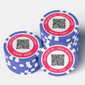 Uw QR code aangepaste tekst poker chips kiezen kle (Opstapeling)