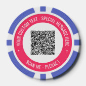 Uw QR code aangepaste tekst poker chips kiezen kle (Voorkant)