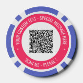 Uw QR code aangepaste tekst poker chips kiezen kle (Achterkant)