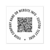 Uw QR code aangepaste tekst rond zelfinkkend stemp Zelfinktende Stempel (Design)
