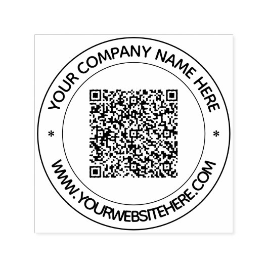 Uw QR-code Aangepaste tekst ronde stempel Sjabloon (Design)