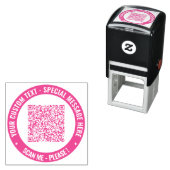 Uw QR-code Aangepaste tekst ronde stempel Sjabloon (In situ)
