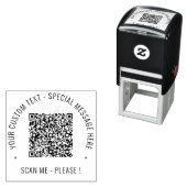 Uw QR-code Aangepaste tekst ronde stempel Sjabloon (In situ)