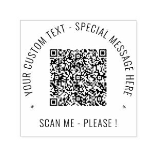Uw QR-code Aangepaste tekst ronde stempel Sjabloon