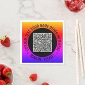 Uw QR-code Aangepaste tekst servetten voorbeeld (Insitu)