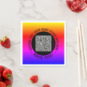 Uw QR-code Aangepaste tekst servetten voorbeeld (Insitu)