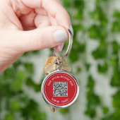 Uw QR-code Aangepaste tekst Sleutelhanger Kies kle (Hand)
