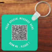 Uw QR-code aangepaste tekst Sleutelhanger of kies  (Achterkant)