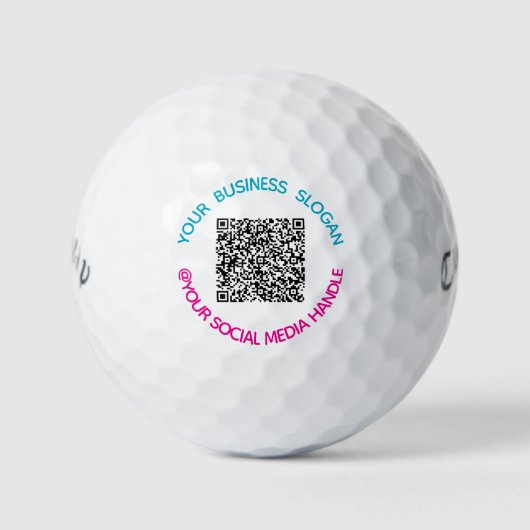Uw QR-code aangepaste tekst stempels golfballen vo (Voorkant)