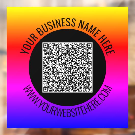 Uw QR-code aangepaste tekst venster sticker sjablo (Vel 2)