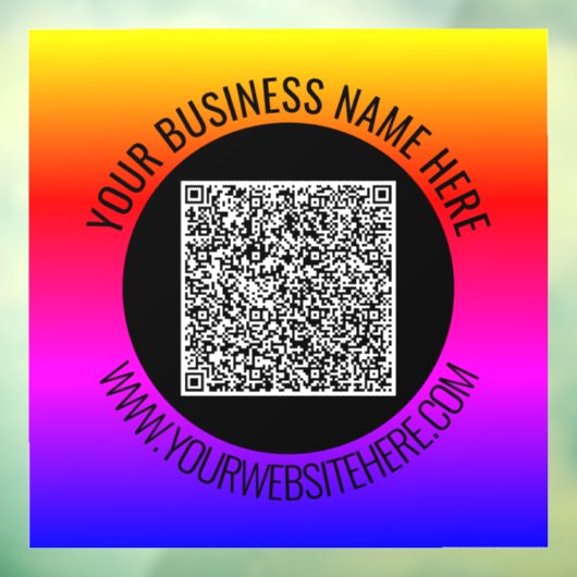 Uw QR-code aangepaste tekst venster sticker sjablo (Vel 3)