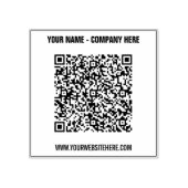 Uw QR-code Aangepaste Tekst Vierkante Rubber Stamp Rubberstempel (Afrduk)