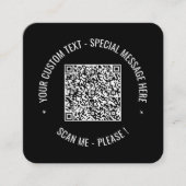 Uw QR-code Aangepaste tekst Visitekaartjes Sjabloo (Voorkant)