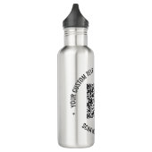 Uw QR-code Aangepaste tekst Waterfles Kies kleur Waterfles (Links)