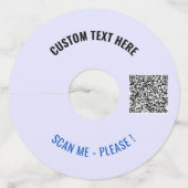 Uw QR-code Aangepaste tekst Wijnglas Label Sjabloo (Achterkant)