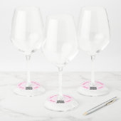 Uw QR-code Aangepaste tekst Wijnglas Label Sjabloo (Set)