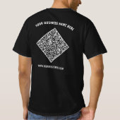 Uw QR-code Aangepaste tekst Zakelijk T-shirt Sjabl (Achterkant)