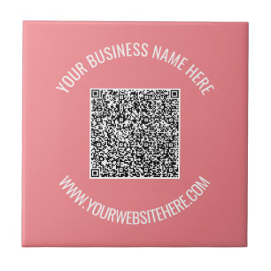 Uw QR-code aangepaste tekst Zakelijke keramische t Tegeltje