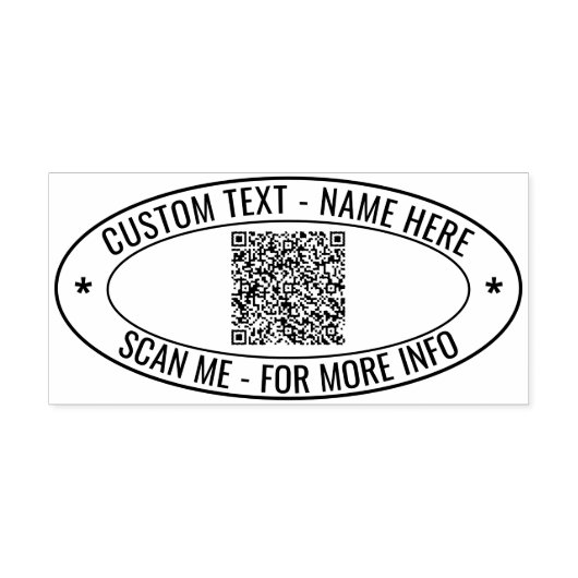 Uw QR-code Aangepaste tekst Zakelijke stempel Sjab (Design)