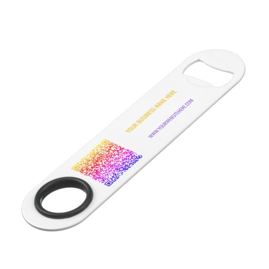 Uw QR-code aangepaste tekstbalksleutel - Kies kleu Speed Flessenopener (Voorkant Gekanteld)