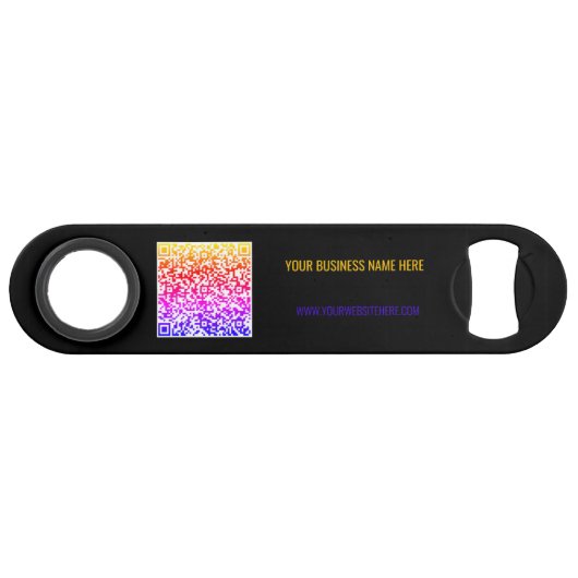 Uw QR-code aangepaste tekstbalksleutel - Kies kleu Speed Flessenopener (Achterkant Horizontaal)